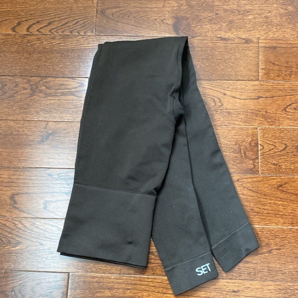 SET Active Sculpt-Knit High Waisted Seamless Leggings Green Size XS